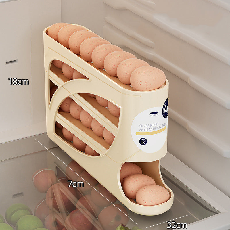 š„ 2026 Hot Pickš„Theflame⢠Rolling Egg Organizer for Refrigerator | Space-Saving Egg Holder for Fridge Door āØ