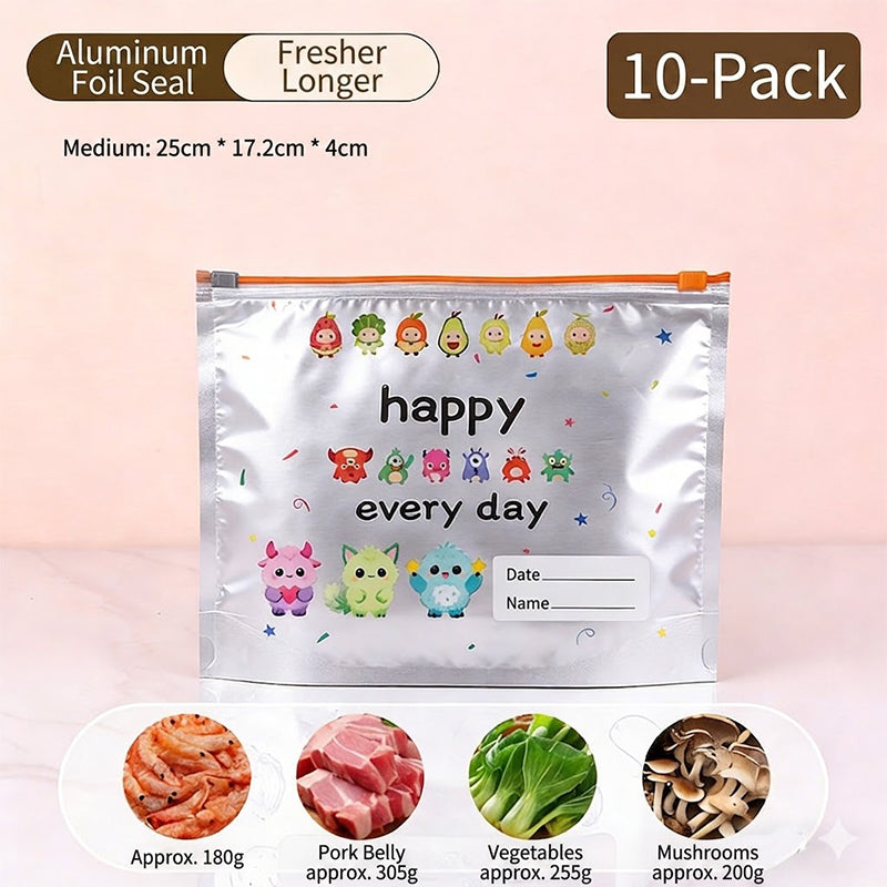 ⭐ Reusable Aluminum Foil Sealable Storage Bags (10-Pieces) (Offer)