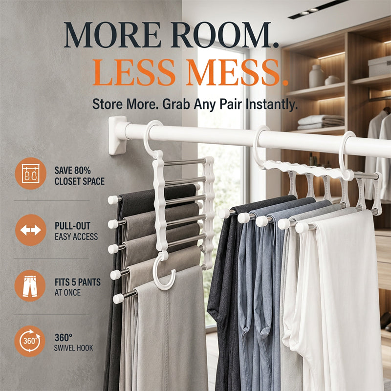 🔥2026 HOT SALE🔥Closet Space Saver Pants Hanger for Closet Organization👖