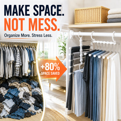 🔥2026 HOT SALE🔥Closet Space Saver Pants Hanger for Closet Organization👖