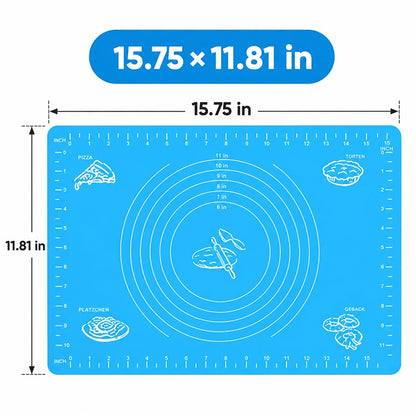 Silicone Baking Mat with Measurements – Non-Stick Roti, Dough & Cookie Sheet Oven Liner(offer)