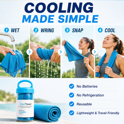 🔥Cooling Towel for Sports, Gym & Fitness – Quick-Dry Microfiber Sweat Towel