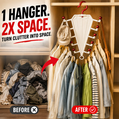 🥳2026 HOT SALE🎉Multi-Functional V-Shaped Double Sided Hanger Storage Rack