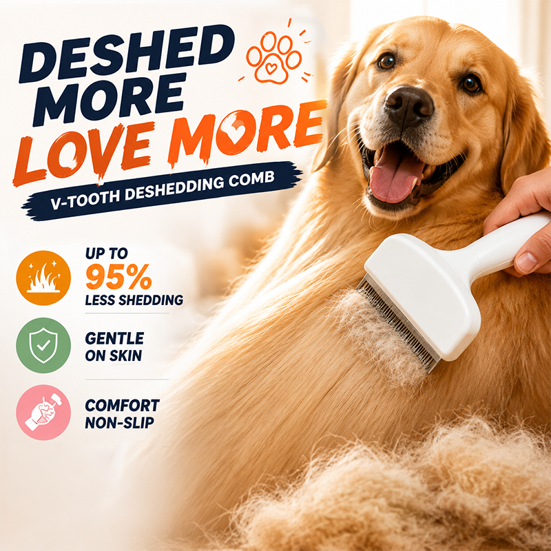 Theflame™ V-Tooth Deshedding Comb for Pets
