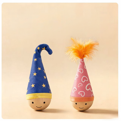 Theflame™ Wooden Wobble Cat Toy