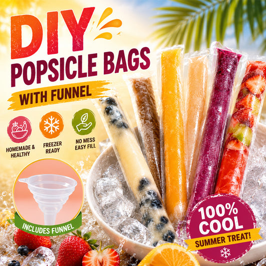 🍧Summer Must-Have🍧 DIY Popsicle Bags With Funnel – Food-Grade Ice Pop Bags🧊