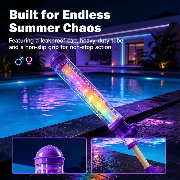 🌈Glowing Rainbow LED Water Blaster- Summer Fun That Pops Like Magic! ✨