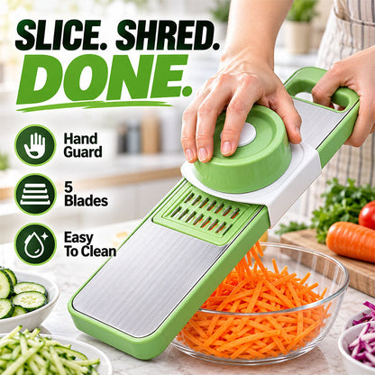 Next-Gen 100% Hand-Safe Mandoline Slicer — Zero Waste Garlic & Veggie Prep Tool