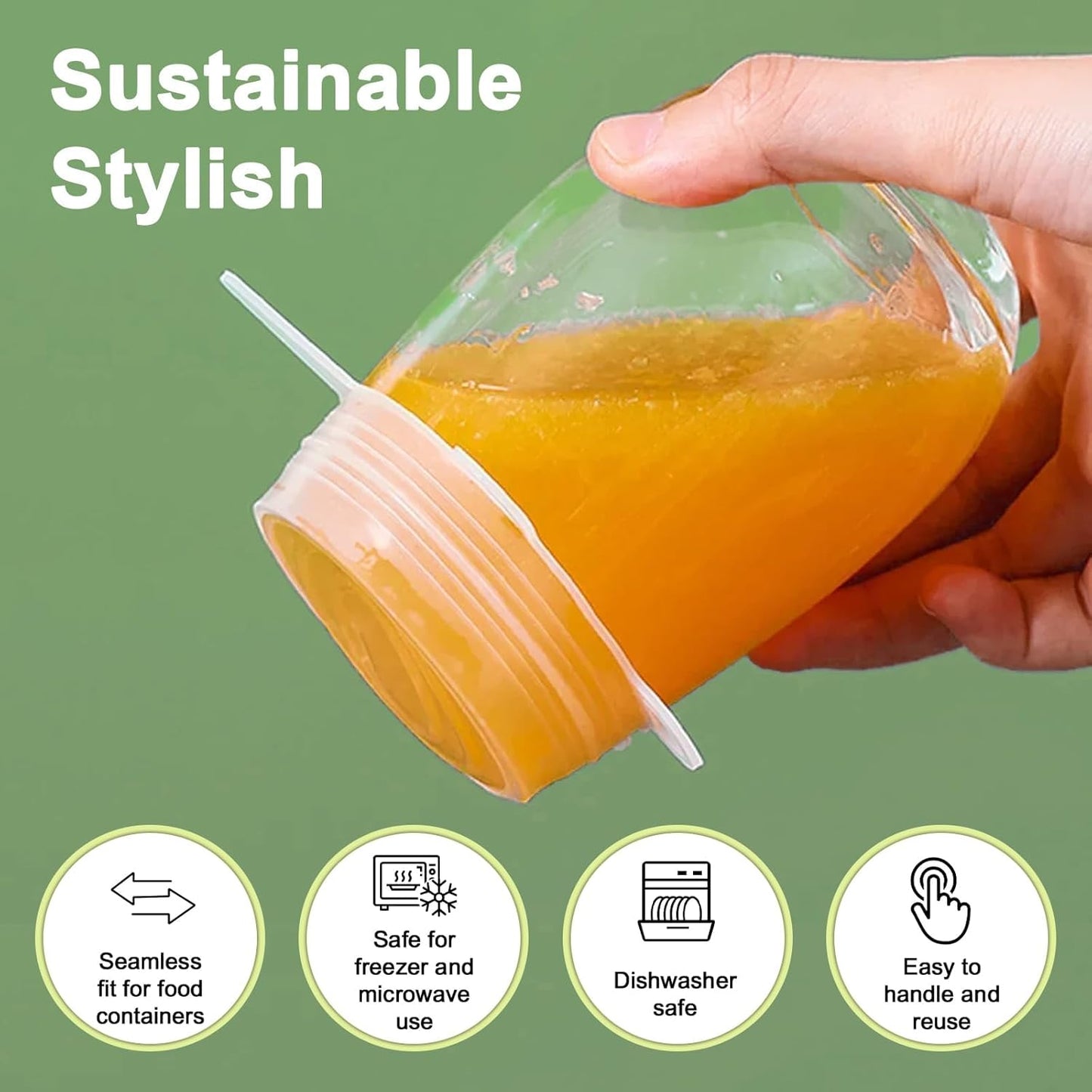 Theflame™ Reusable Silicone Lids — 6 PCS Stretch Bowl & Pot Covers
