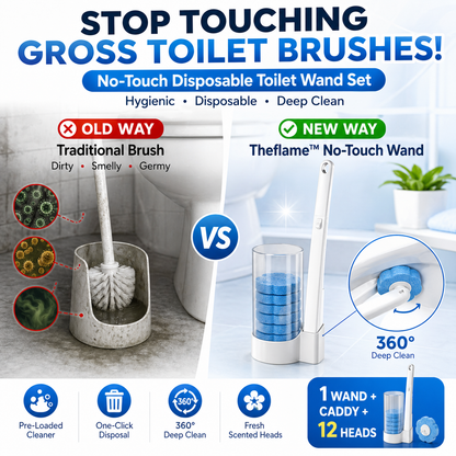 Theflame™ No-Touch Disposable Toilet Wand Set - Hygienic Scented Cleaning System💧