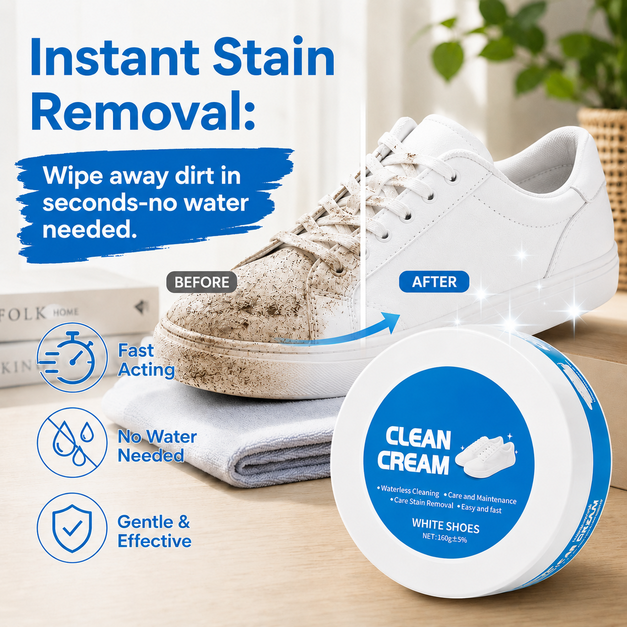 Theflame™ White Shoe Cleaning Cream - No Water Needed (Offer)