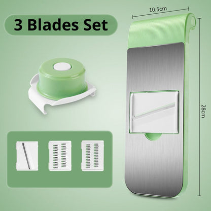 Next-Gen 100% Hand-Safe Mandoline Slicer — Zero Waste Garlic & Veggie Prep Tool