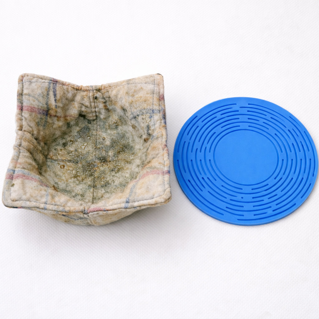 Theflame™ 2-in-1 Silicone Mesh Bag & Heat-Resistant Trivet Mat for Hot Bowls (Offer)