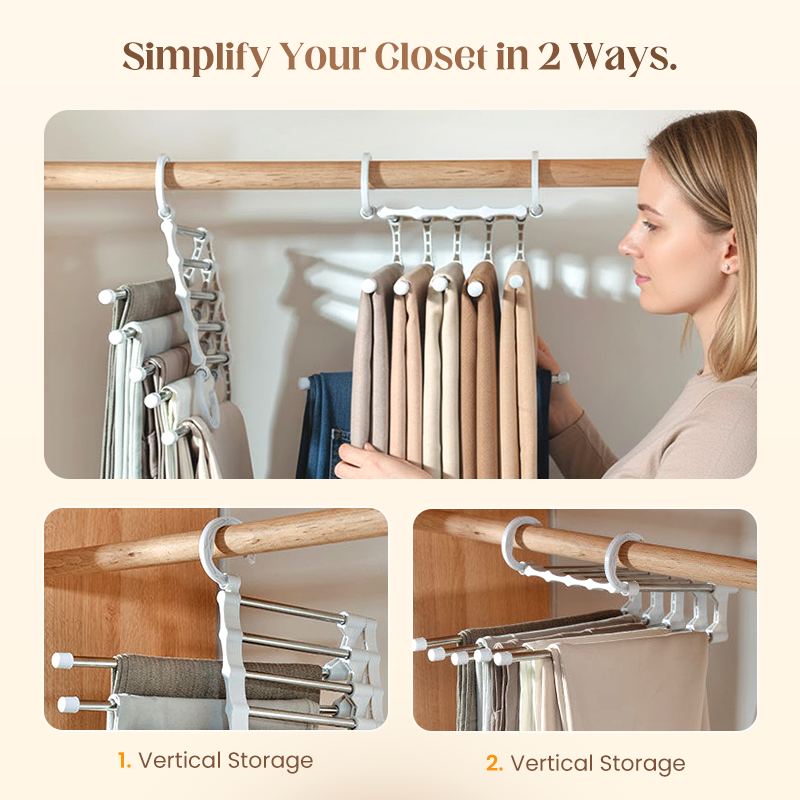 🔥2026 HOT SALE🔥Closet Space Saver Pants Hanger for Closet Organization👖