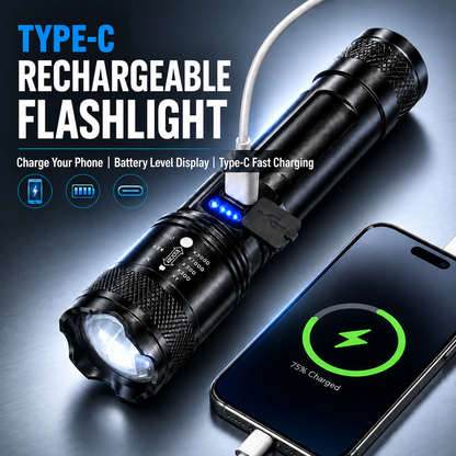 ⏳Time-Limited Special⏰Theflame™ Super Strong Light Zoomable Flashlight