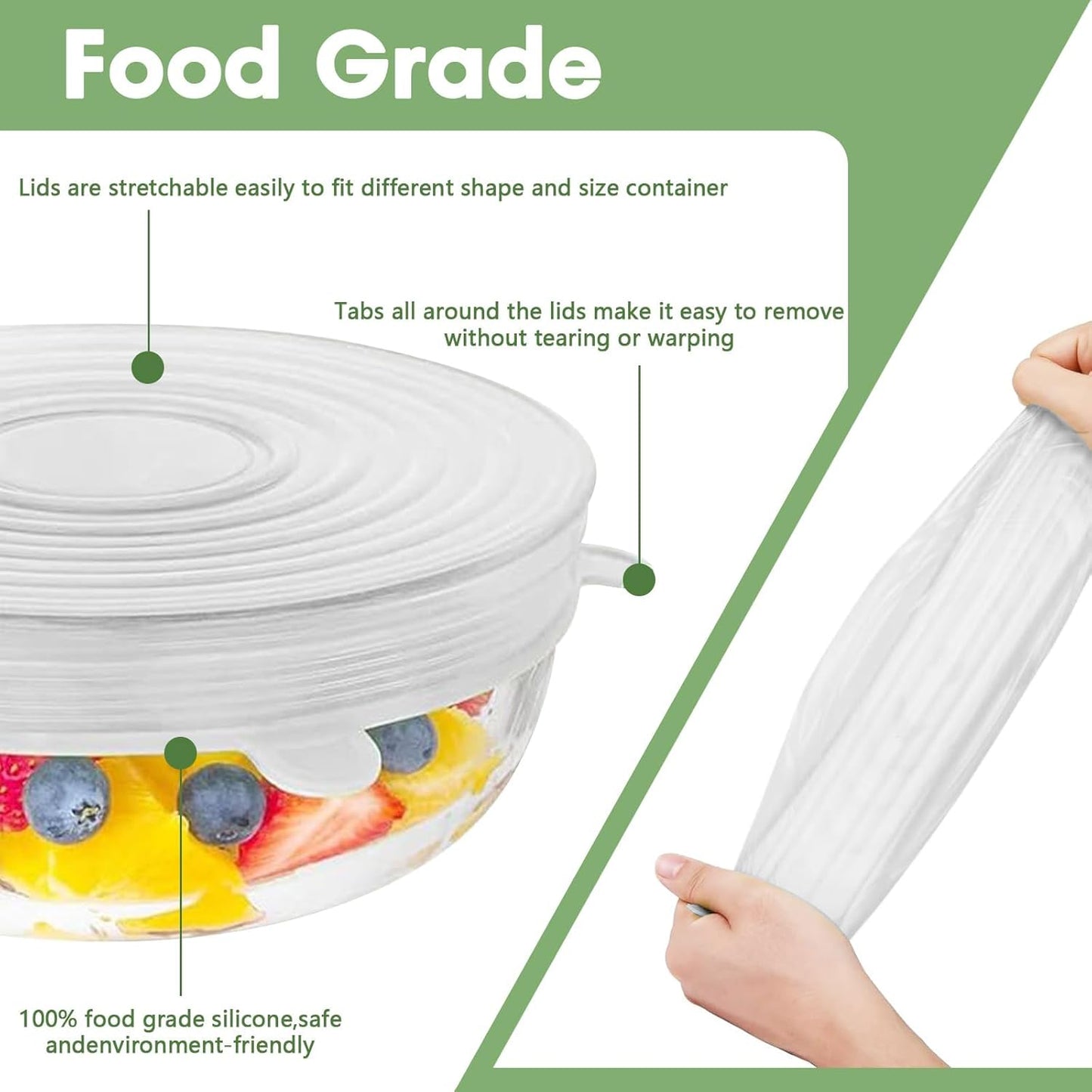 Theflame™ Reusable Silicone Lids — 6 PCS Stretch Bowl & Pot Covers