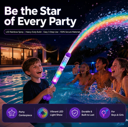 🌈Glowing Rainbow LED Water Blaster- Summer Fun That Pops Like Magic! ✨