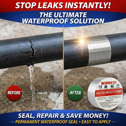 🏠Theflame™ Super Waterproof Butyl Rubber Tape - Save Your Roof, Pipe, & RV