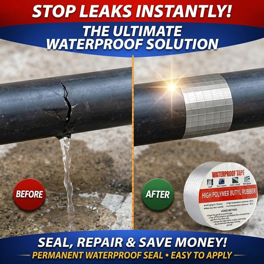 🏠Theflame™ Super Waterproof Butyl Rubber Tape - Save Your Roof, Pipe, & RV