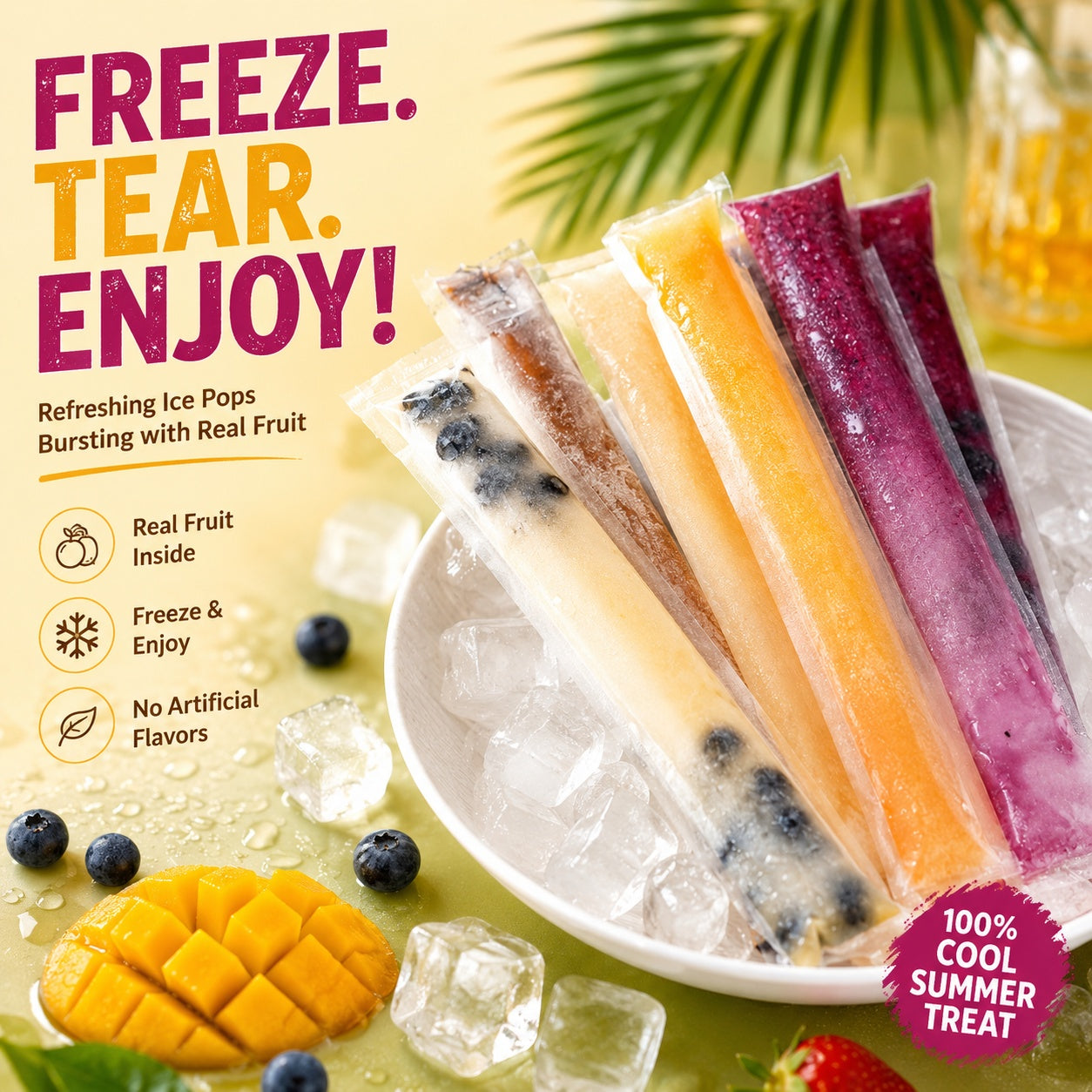 🍧Summer Must-Have🍧 DIY Popsicle Bags With Funnel – Food-Grade Ice Pop Bags🧊