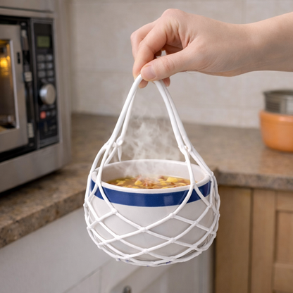 Theflame™ 2-in-1 Silicone Mesh Bag & Heat-Resistant Trivet Mat for Hot Bowls (Offer)