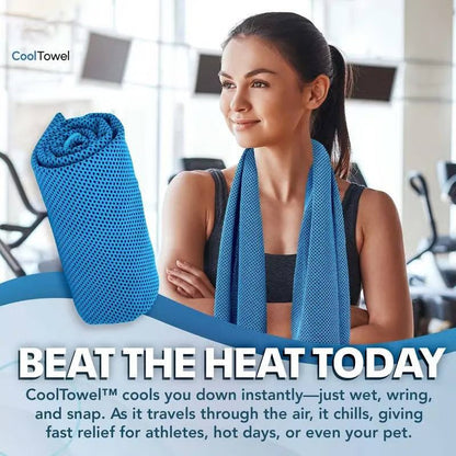 🔥Cooling Towel for Sports, Gym & Fitness – Quick-Dry Microfiber Sweat Towel
