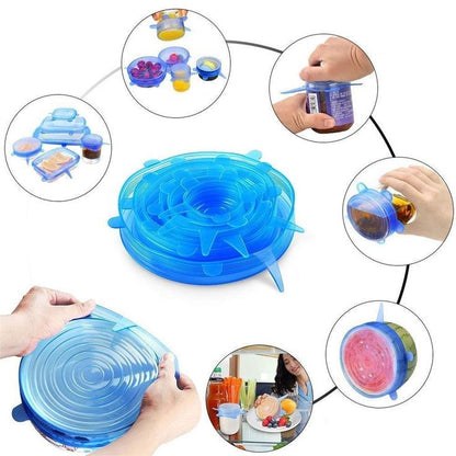 Theflame™ Reusable Silicone Lids — 6 PCS Stretch Bowl & Pot Covers