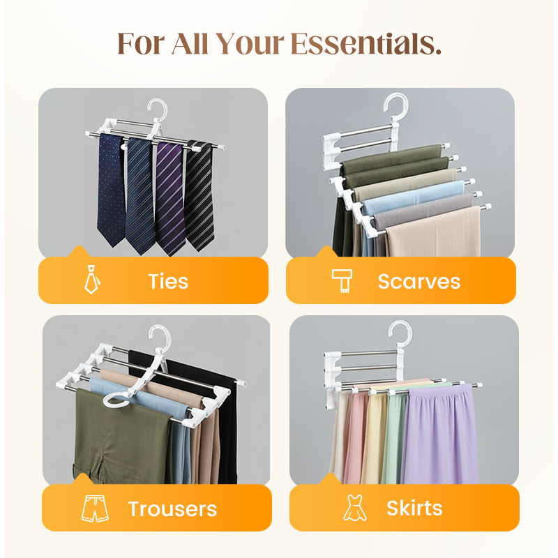🔥2026 HOT SALE🔥Closet Space Saver Pants Hanger for Closet Organization👖