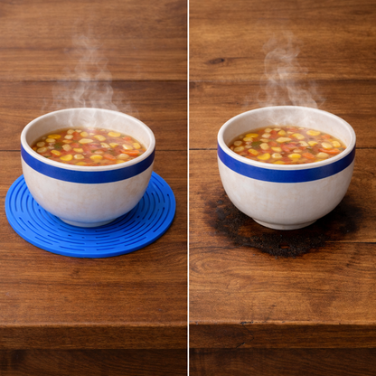 Theflame™ 2-in-1 Silicone Mesh Bag & Heat-Resistant Trivet Mat for Hot Bowls (Offer)