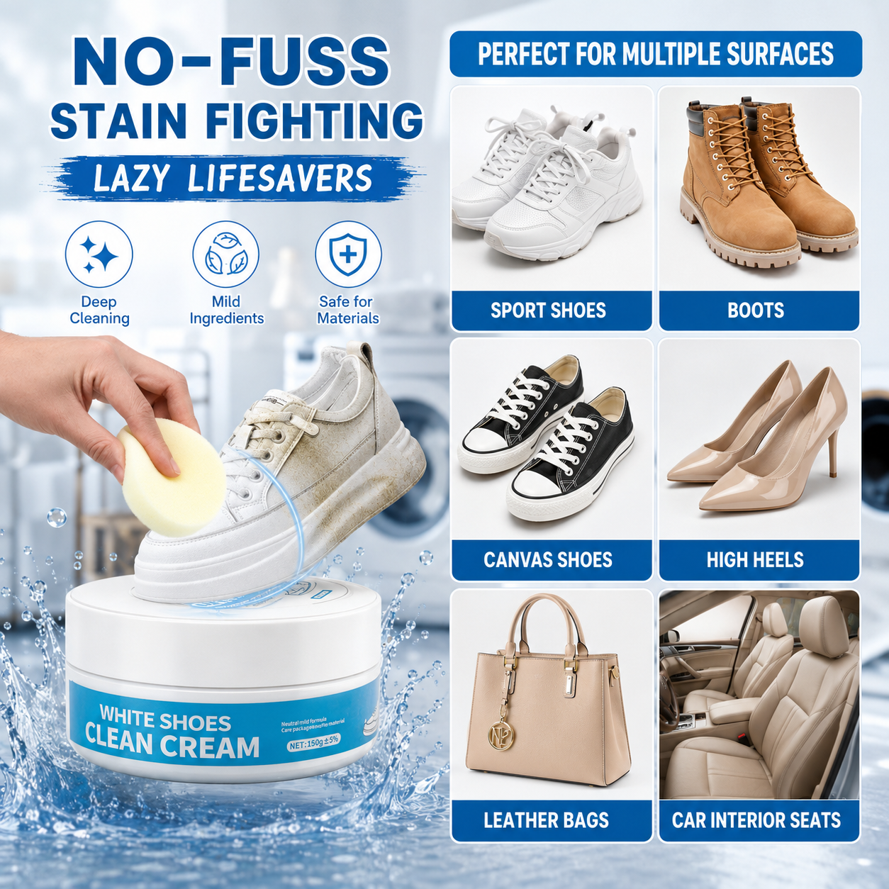 Theflame™ White Shoe Cleaning Cream - No Water Needed (Offer)