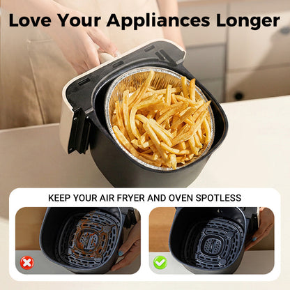 🎉Special Sales - 50% OFF🍟Theflame™ Oil-Proof Aluminum Foil Tin Box/Pans for Air Fryer, BBQ Grill, Oven & Stove