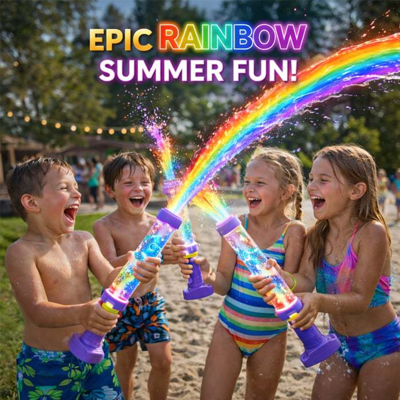 🌈Glowing Rainbow LED Water Blaster- Summer Fun That Pops Like Magic! ✨