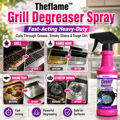 Theflame™  Grill Degreaser Spray — Fast-Acting Heavy-Duty