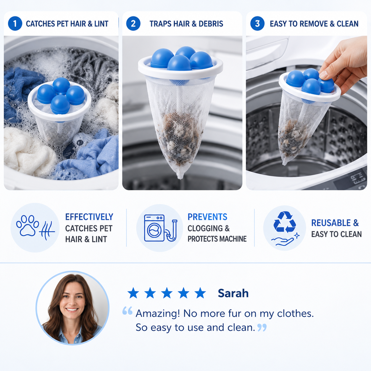 Theflame™ Laundry Hair Catcher (Offer)