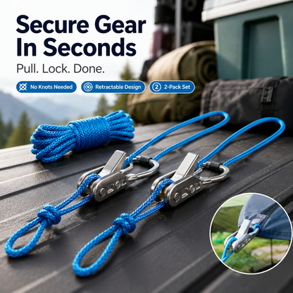 🔥50% OFF!🔥Retractable Adjustable Rope Buckle System Heavy Duty Cord