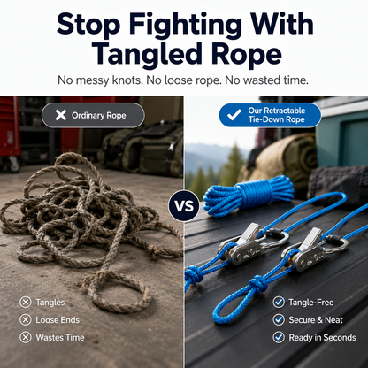 🔥50% OFF!🔥Retractable Adjustable Rope Buckle System Heavy Duty Cord