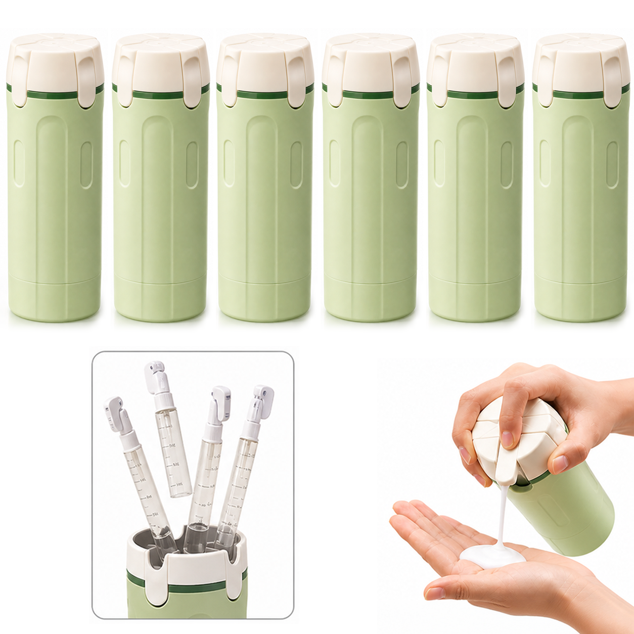 Theflame™ Travel Dispenser - Carry 4 Essentials in 1 Bottle（Offer）