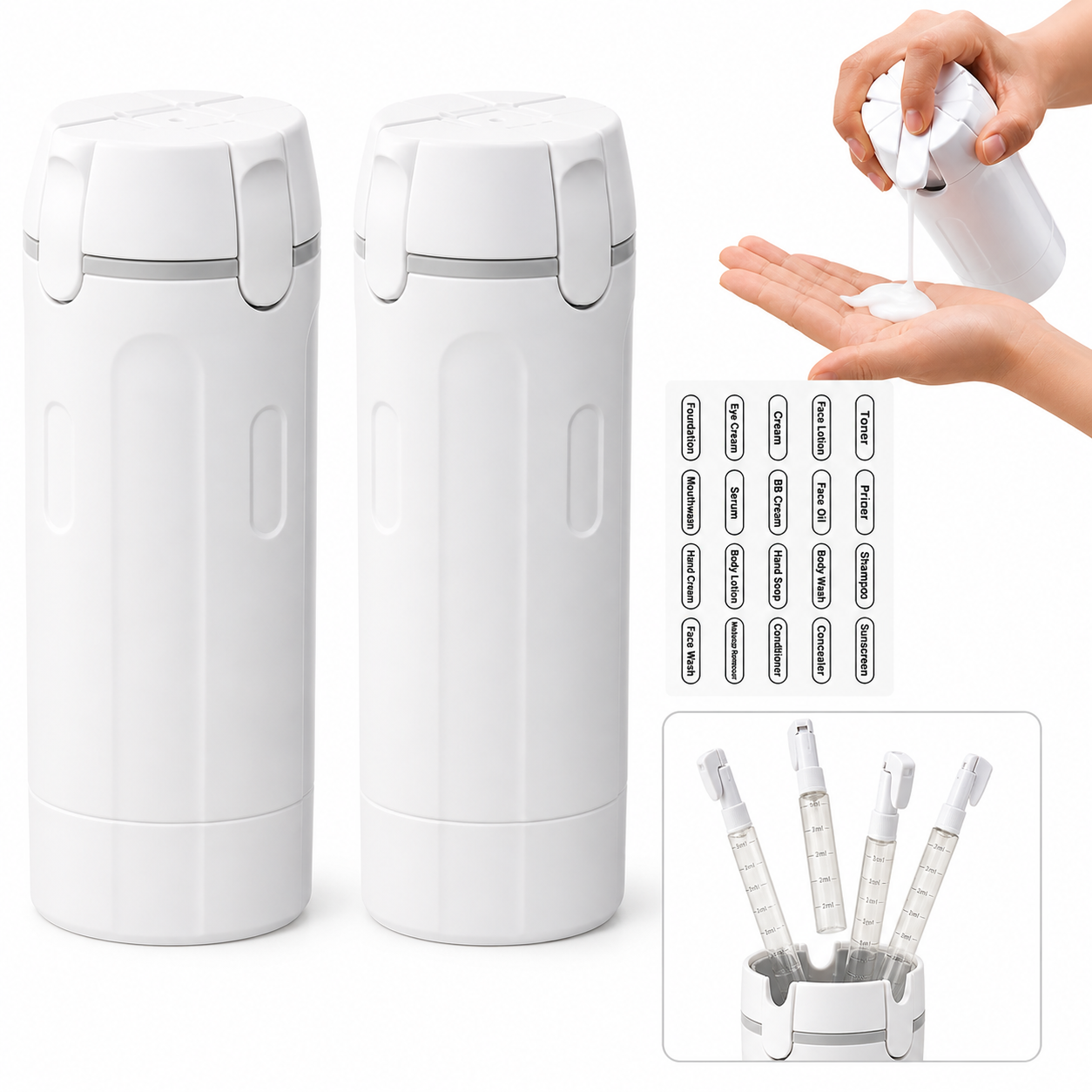 Theflame™ Travel Dispenser - Carry 4 Essentials in 1 Bottle（Offer）