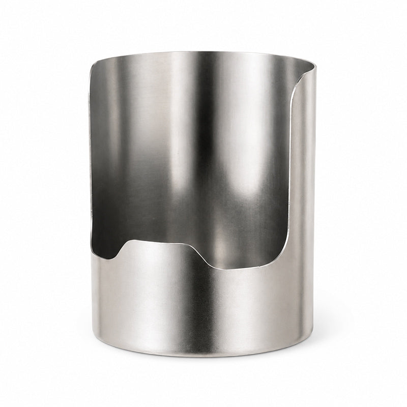 Stainless Steel Utensil Holder & Pot Lid Organizer – Rust-Proof, Drain Notch Design, Easy to Clean