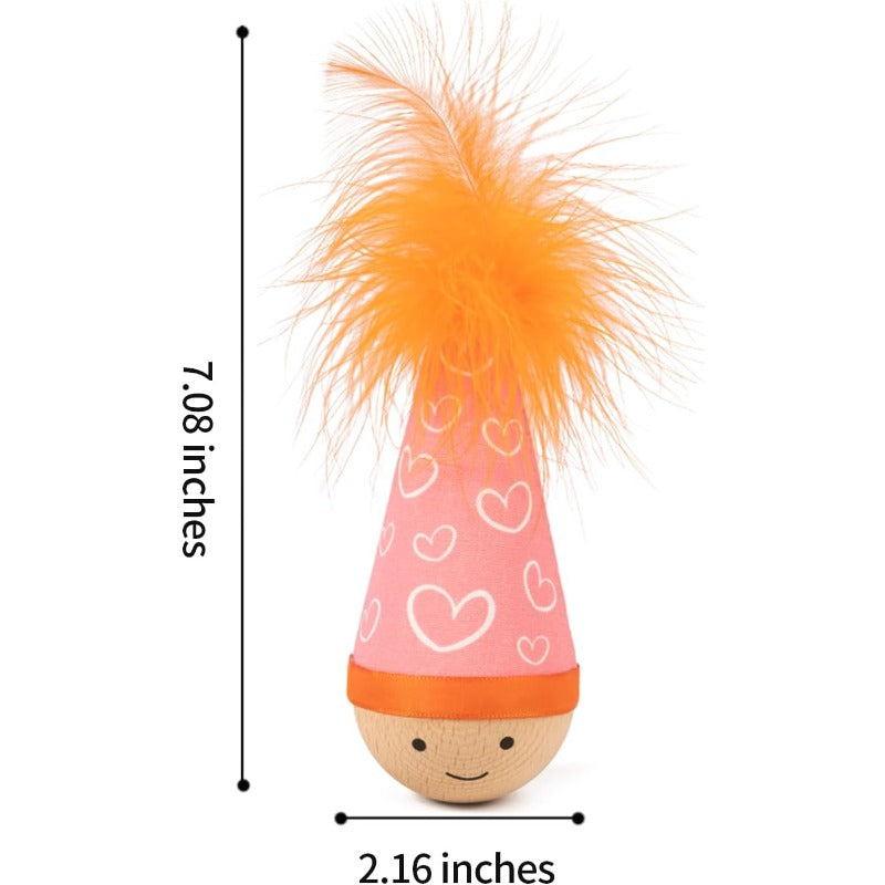 Theflame™ Wooden Wobble Cat Toy