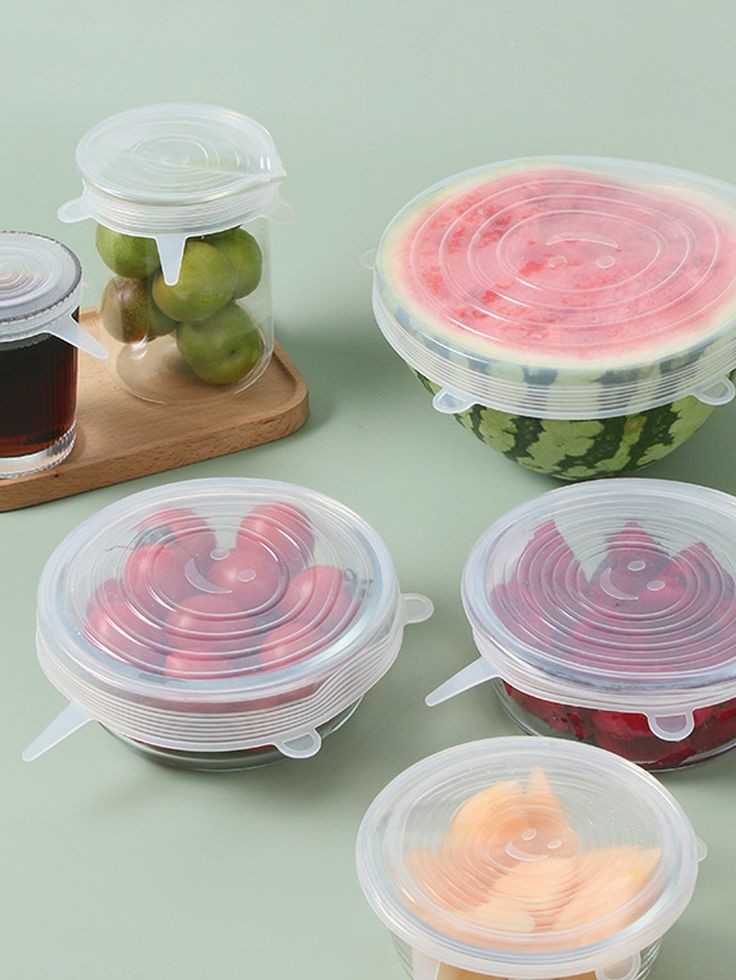 Theflame™ Silicone Stretch Lids Reuseable Microwave Safe Flexible Covers (offer)