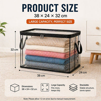 🔥LIMITED TIME 50% OFF📦Large Heavy-Duty Stackable Thick Plastic Clear Storage Bag