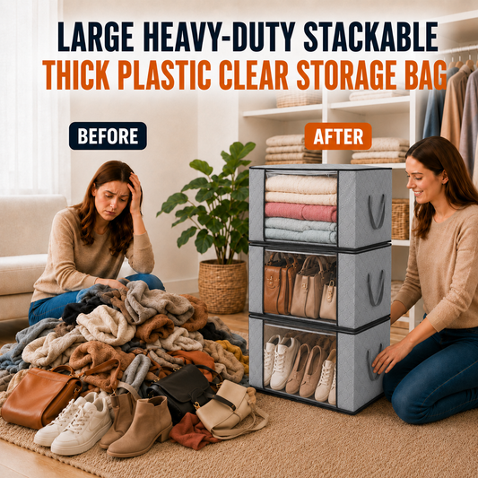 🔥2026 HOT SALE🔥Large Stackable Closet Storage Bags for Clothes & Comforters📦