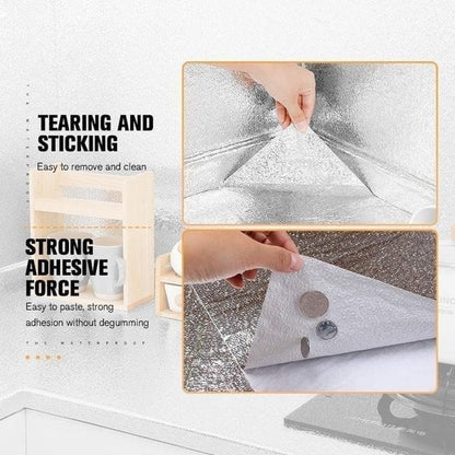 🛡️68% OFF! 🍳 Kitchen Oil-Proof Stickers – Removable Self-Adhesive Cabinet, Countertop & Wall Protector Film for Grease, Stains and Splashes 🌟