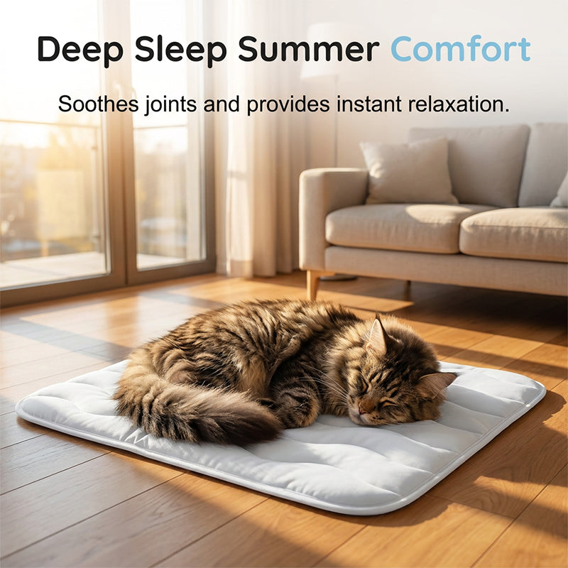❄️Summer Sale❄️ Theflame™ Pet Cooling Ice Silk Mat – Summer Cooling Pet Bed Pad for Dogs and Cats🐾