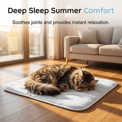 ❄️Summer Sale❄️ Theflame™ Pet Cooling Ice Silk Mat – Summer Cooling Pet Bed Pad for Dogs and Cats🐾