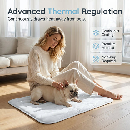 ❄️Summer Sale❄️ Theflame™ Pet Cooling Ice Silk Mat – Summer Cooling Pet Bed Pad for Dogs and Cats🐾