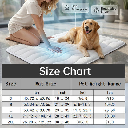 ❄️Summer Sale❄️ Theflame™ Pet Cooling Ice Silk Mat – Summer Cooling Pet Bed Pad for Dogs and Cats🐾