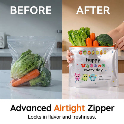 ⭐ Reusable Aluminum Foil Sealable Storage Bags (10-Pieces)