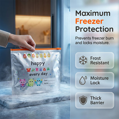 ⭐ Reusable Aluminum Foil Sealable Storage Bags (10-Pieces)